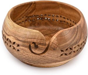Support à fil en bois fait main simple et portable pour le tricot et le crochet – Organisateur d'accessoires de luxe pour le fil - Product Image 5