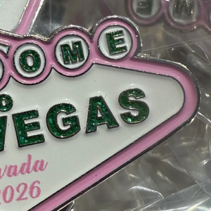 Las Vegas 2026 Boule Lapel <b>Pin</b> Gold Pink Green Enamel Commemorative Event Brooch Decorative Souvenir <b>Badge</b> for Suit - Product Image 5