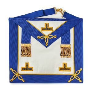 Ensemble complet de regalia maçonniques de la Franc-maçonnerie de Londres, style Craft Provincial Senior, avec tablier, collier, bijoux et gants, vente en gros - Product Image 2