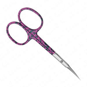 Ciseaux à cuticules professionnels de qualité supérieure, lame argentée, manche en papier violet, outil de coupe pour manucure - Product Image 6