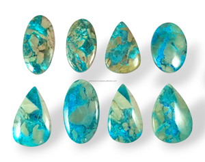 Cristales Sueltos de Crisocola Azul Natural de 20mm-35mm, Pulidos y Lisos para la Elaboración de Joyería - Product Image 5