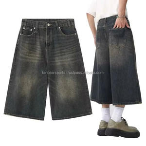 Shorts en jean décontractés pour homme, été, couleur unie, design unique Chrome Heart, écologiques, anti-UV, 100% coton, style streetwear haut de gamme - Product Image 2