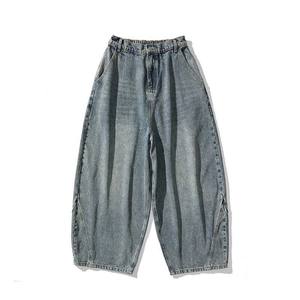 Pantalon cargo baggy en jean pour homme, coupe taille élastique, respirant, séchage rapide, imprimé/uni, confortable pour l'été – Vente en gros - Product Image 3