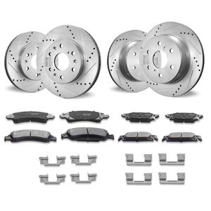 Kit de Frenos Delanteros y Traseros Perforados para Chevy Silverado GMC Sierra 1500 2014-2018, Frenos para Suburban Tahoe Yukon XL Escalade 2015-2020 - Product Image 1