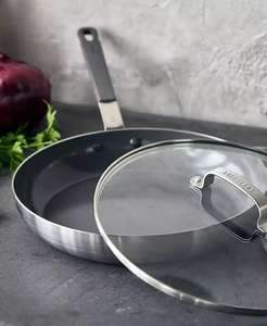 X Bobby Flay in acciaio inossidabile antiaderente 12 "Frypan con coperchio | GreenPan - Product Image 2