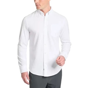 Camisas Casuales de Manga Larga para Hombre de Primera Calidad, Cierre de Botón, Formales, Elásticas, Ajustadas, de Poliéster/Algodón para Oficina - Product Image 5