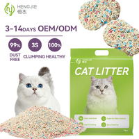 Litière pour chat en tofu et bentonite mélangée, vente en gros, agglomération rapide, contrôle efficace des odeurs, faible poussière, mélange écologique, 5 kg