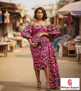 Tissu en coton imprimé africain Ankara Kitenge Dashiki pour la confection de robes, vêtements de mode, couture et artisanat textile - Product Image 4