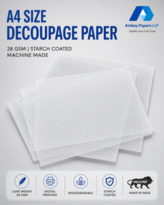 28gsm customize size Machine Made White Color <b>Digital</b> Printing Starch Coated Biodegradable Specialty <b>Paper</b> for Decoupage Art - Product Image 2