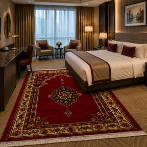 Hand Knotted 100% NZ <b>Wool</b> Persian <b>Red</b> Medallion Area Rug - Product Image 2