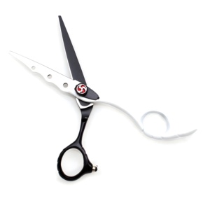 Top vente rouge et noir 6 pouces de qualité supérieure ensemble de ciseaux pour coiffeur professionnel ciseaux de coupe de cheveux pour hommes et femmes - Product Image 6