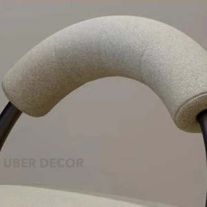 AVENYA Square <b>Chair</b> with Curved Handle Backrest <b>Modern</b> Minimalist Design for <b>Living</b> <b>Room</b> Cafe & Vanity Use - Product Image 3