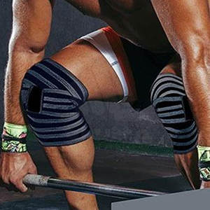 Bandes de compression pour genoux de musculation et de powerlifting, néoprène écologique, légères, haute qualité, fermeture auto-agrippante - Product Image 6