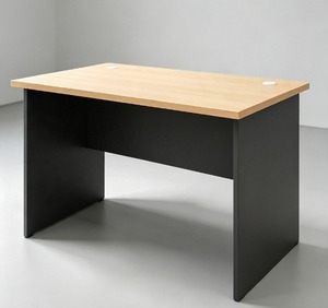 Escritorio de Oficina Rectangular Moderno y Minimalista con Superficie de Madera de Cerezo y Patas Gris Oscuro, Mueble de Oficina Comercial o para el Hogar, Estable - Product Image 1