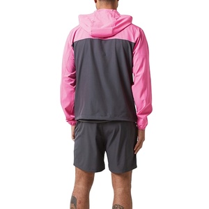 Unisex Lightweight Canvas Windbreaker Fitness <b>Jacket</b> Stand Hood <b>Pullover</b> Waterproof Breathable Eco-Friendly Winter Shorts Set - Product Image 1