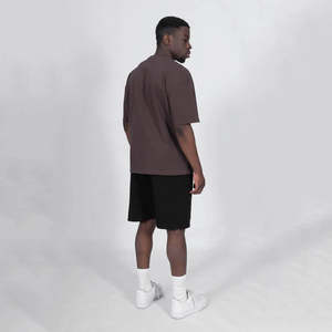 Camiseta de Hombre de Manga Corta Oversize, Diseño Exclusivo, Material de Algodón, Hombros Caídos, Logotipo Personalizado OEM, Venta Caliente 2026 - Product Image 2