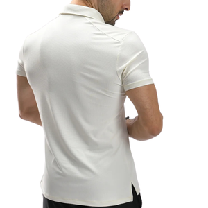 Polo pour homme en tissu gaufré, léger, en polyester et élasthanne, respirant, anti-humidité, coupe ajustée, pour le golf, décontracté, OEM - Product Image 4