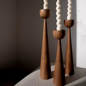 Set of 3 new wooden handmade candle holder <b>tea</b> <b>light</b> stand top seller new - wood craft - low price here - Product Image 1