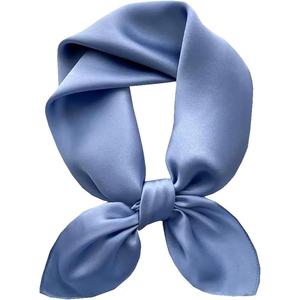 New Fashion Custom 100% <b>Silk</b> Satin Plaid/Solid Head <b>Scarves</b> <b>Women</b> High Quality Breathable Multi-Functional Casual Outdoor All - Product Image 1
