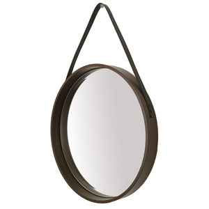 Miroir mural en fer doré arqué de style classique moderne, miroir décoratif de mariage design avec taille personnalisable pour salon, hall d'entrée - Product Image 1