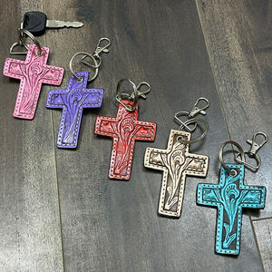 Porte-clés en cuir de vachette fait main de haute qualité, best-seller, fabrication de breloques, porte-clés en cuir personnalisé - Product Image 5