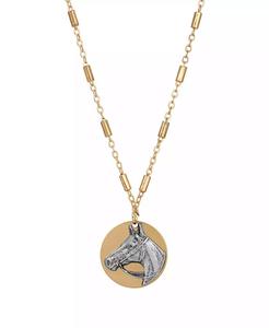 Collana pendente a cavallo bicolore | 2028 - Product Image 1