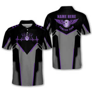 Camiseta de Boliche Sublimada Personalizada, 100% Poliéster, de Alta Calidad, Camisetas de Boliche Personalizadas para Club, Rayas de Rugby para Camisetas - Product Image 6