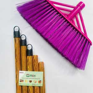 Wooden <b>Mop</b> Stick Broom Handle Durable Natural Wood, Eco-Friendly with PVC Head Dustpan - Product Image 1