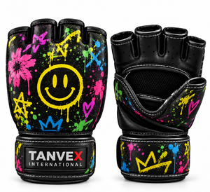 ถุงมือ MMA TANVEX INTERNATIONAL หนังแท้ ครึ่งนิ้ว ระบายอากาศได้ดี แบบสวม ปิดด้วยการรัด สำหรับฝึกซ้อม ศิลปะการต่อสู้ มวย - Product Image 5