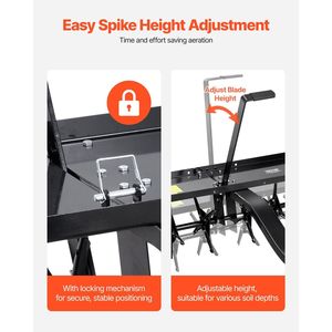 Aeratore Manuale per Prato da 48 Pollici con Attacco Universale, Aeratore a Spuntoni in Ferro da Trainare, Strumento per Aerazione Alternativo - Product Image 6