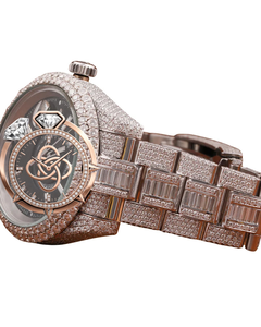 Montre de luxe pour homme en acier inoxydable avec bracelet, style bijoux, sertie de diamants Moissanite - Product Image 3