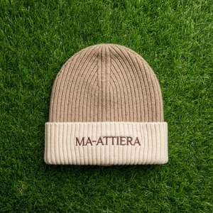 Gorro de Punto Acanalado Beige Personalizado con Puño, Gorro Cálido de Invierno con Logotipo Bordado - Product Image 6