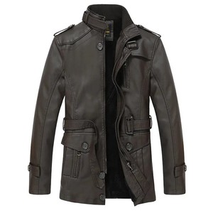 Customized <b>Long</b> Leather Coat Top Trending Design Cowhide Leather Coats New Latest Genuine Leather <b>Jackets</b> <b>For</b> <b>Men</b> - Product Image 3