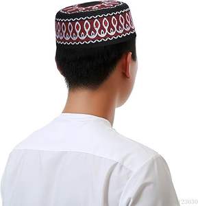 Chapeau de prière musulman pour hommes, casquette brodée, couvre-chef islamique, casquettes pour adultes, disponible en version premium, casquettes musulmanes, services OEM - Product Image 2