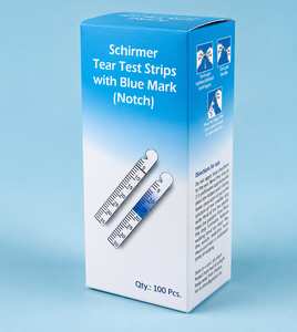 แผ่นทดสอบการไหลของน้ำตา Tear Touch Blu Schirmer จำนวน 100 แผ่น แบบปลอดเชื้อ มีเครื่องหมายสีน้ำเงินสำหรับการวัดการไหลของน้ำตา - Product Image 6