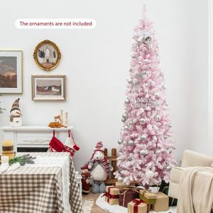 Albero di Natale a Matita Pre-Illuminato Effetto Neve da 2,1 Metri con 300 Luci e 8 Modalità - Decorazioni Natalizie - Product Image 2