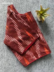 Collection de Blouses en Coton Tissé Main de Qualité Supérieure avec Imprimé Ikat, Col Bateau à Fermeture Avant, Non Rembourrées – Fournisseur de Surat - Product Image 4