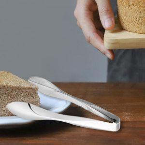 Pinces à glace en acier inoxydable, ensemble de 2 outils de préhension en métal argenté pour barbecue et cuisine - Product Image 5