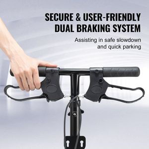 Patinete de Aluminio Plegable con Manillar Ajustable en Altura y Rodillera, Ruedas Todoterreno de 12 Pulgadas, Doble Suspensión para Usuarios con Discapacidad - Product Image 5