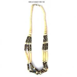 Collar Étnico con Cuentas de Hueso y Patrón Geométrico, Joyería de Moda Unisex para Mujer al Mejor Precio al por Mayor - Product Image 1