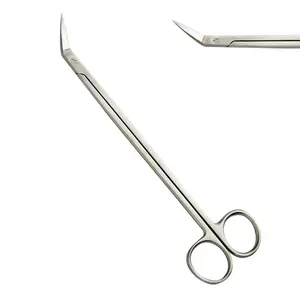 Ножницы для сердечно-сосудистой хирургии, 19 см, под углом 45 градусов, немецкое качество, инструменты для микрохирургии из нержавеющей стали