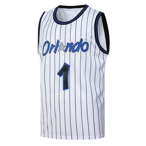 Maillot de basket Rexfit Sports unisexe sans manches en mesh, numéro 1 Grady, jaune rayé, broderie antibactérienne, coupe classique - Product Image 3