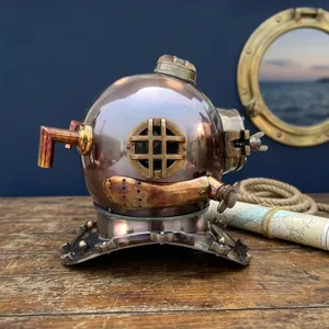 Casque de plongée profonde, casque de plongée maritime, noir, style antique, réplique du casque de plongée de la marine américaine, casque de plongée vintage, casque de plongée sous-marine - Product Image 6