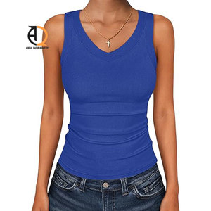 <b>Women</b> Tank <b>Top</b> Ribbed Sleeveless Casual <b>Top</b> - Product Image 2