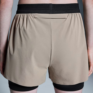 Shorts de sport d'été taille mi-haute pour femme, respirants, séchage rapide, taille élastique, en tissu Spandex/Polyester extensible - Product Image 2