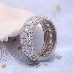 แหวนไมโครเพฟสไตล์ฮิปฮอป ยูนิเซ็กส์ Twilight Bella ดีไซน์แบบดารา ราคาดีที่สุด เงินแท้สเตอร์ลิง 925 ของขวัญแต่งงาน - Product Image 2