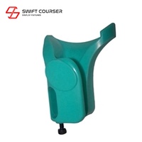 Expositor Metálico Swift Courser para Palos de Golf, Soporte para Putter con Logotipo Personalizado, Tubo Vertical Ranurado Negro/Blanco para Exhibición y Venta al por Menor