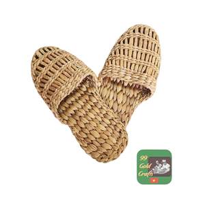 Pantuflas Mixtas de Fibra de Jacinto de Agua Hechas a Mano con Suela Antideslizante Transpirable y Ecológica para Playa (Japón), 1 par/bolsa OPP - Product Image 3
