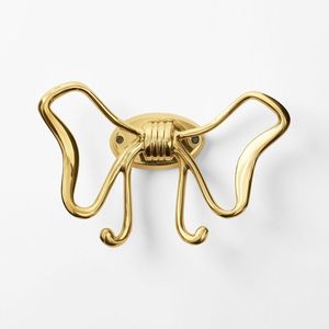 Designer Brass Wall <b>Hooks</b> Durable Decorative Hanging Organizer For <b>Bathroom</b> Bedroom Kitchen Entryway - Product Image 5