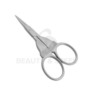 Professional Curved Cuticle Scissors with Knurled Anti-Slip Grip and <b>Sandblasted</b> Matte Finish for Precision Care - Product Image 3
